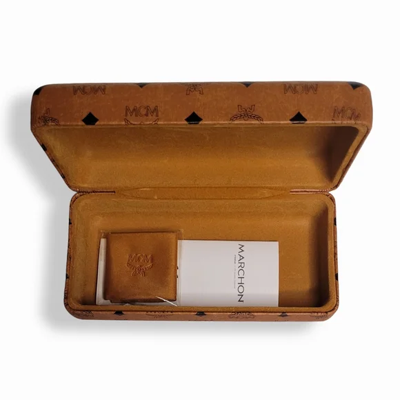 MCM 54mm Black Sunglasses with Brown Logo Case NEW - Picture 7 of 7